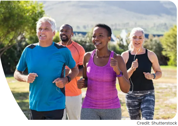 Group of people exercising