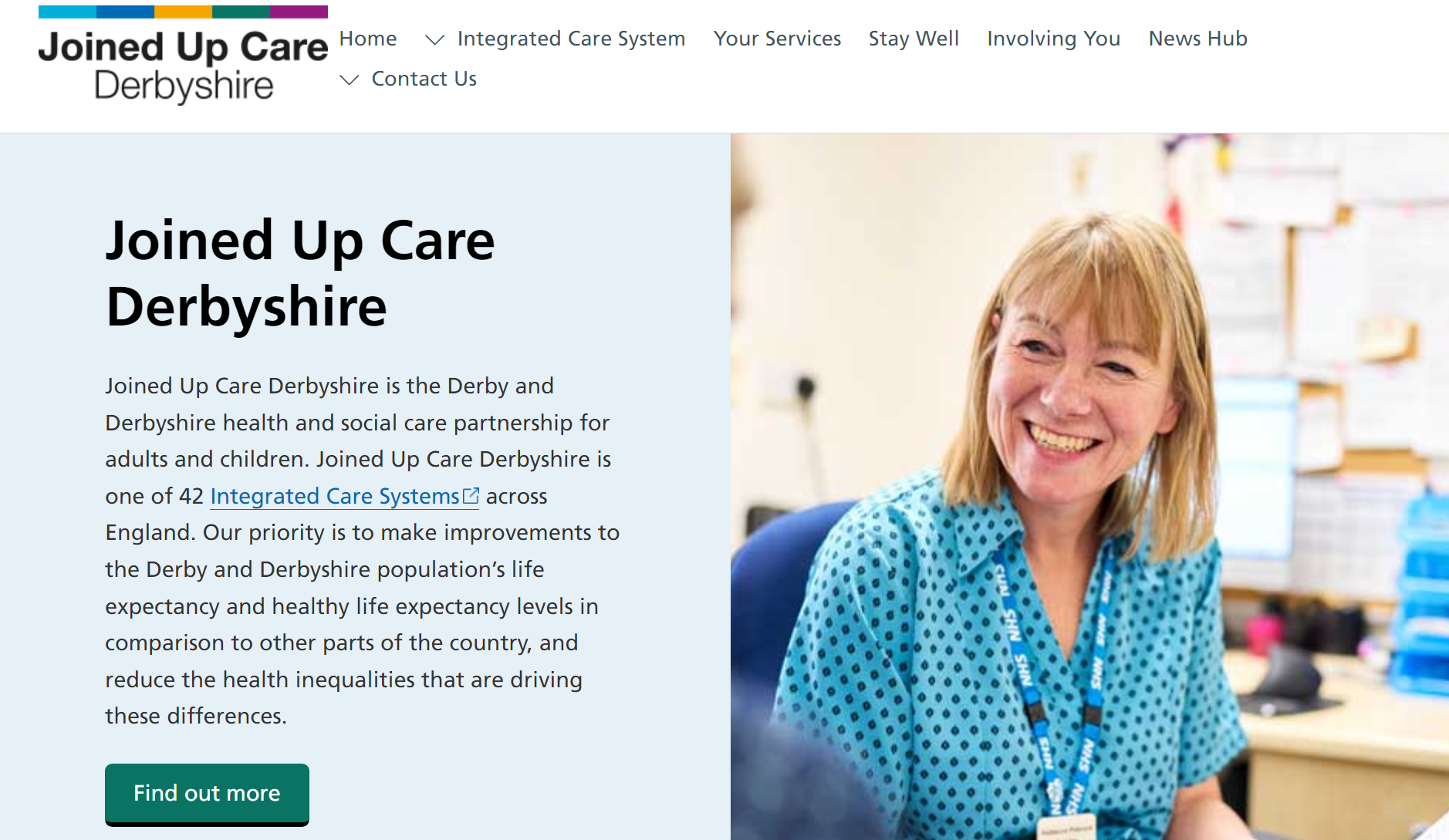 Joined Up Care Website Screenshot