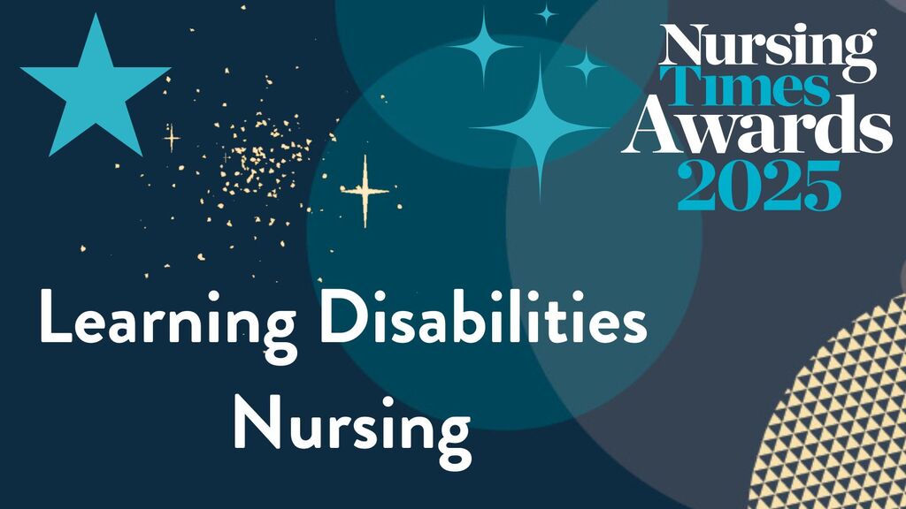 Learning Disabilities Nursing Times Award certificate