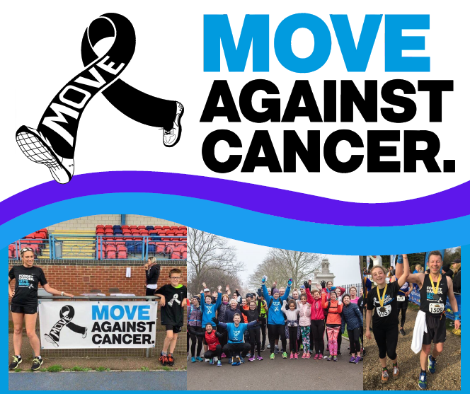 MOVE logo with pictures of people participating in exercise activities