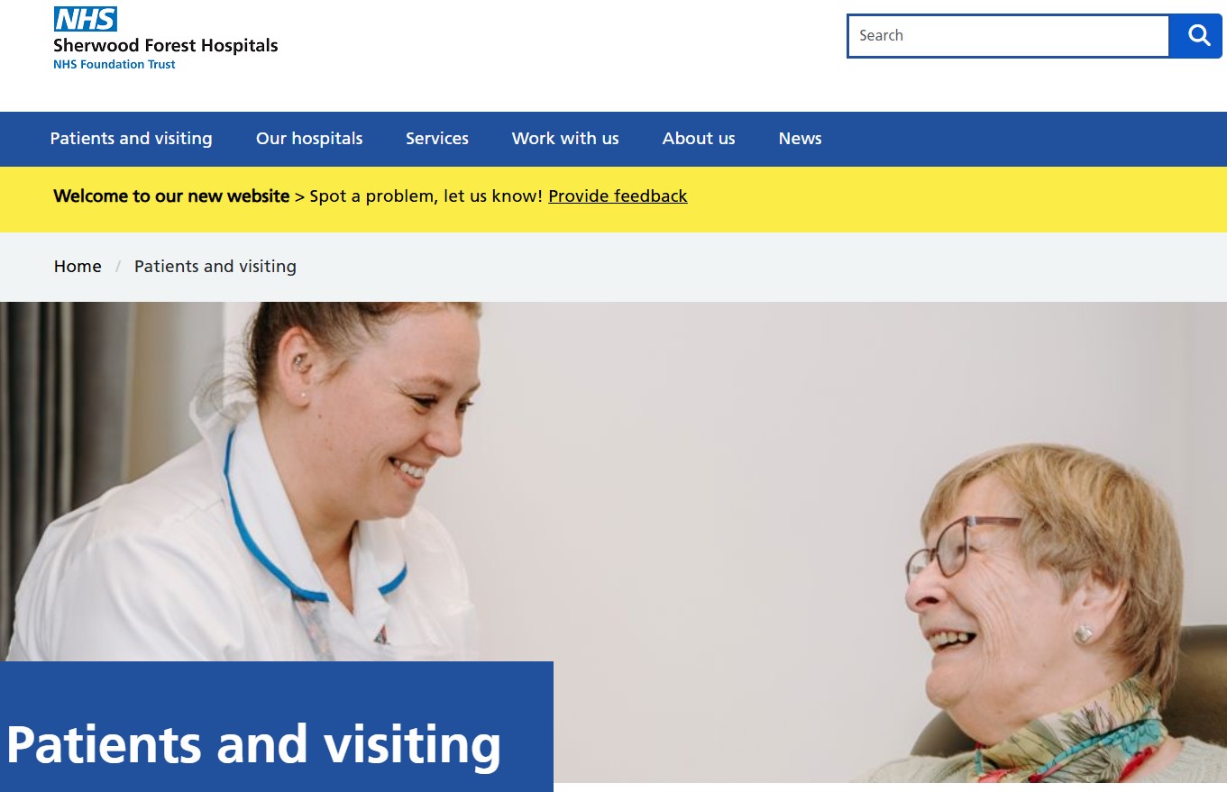 SFH Patient Information homepage