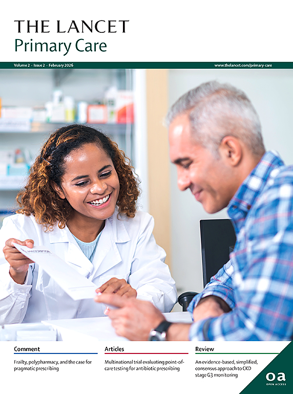 the cover of the lancet primary care journal
