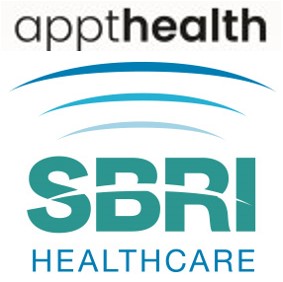 Appt health logo above SBRI healthcare logo